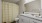 a bathroom with a large mirror